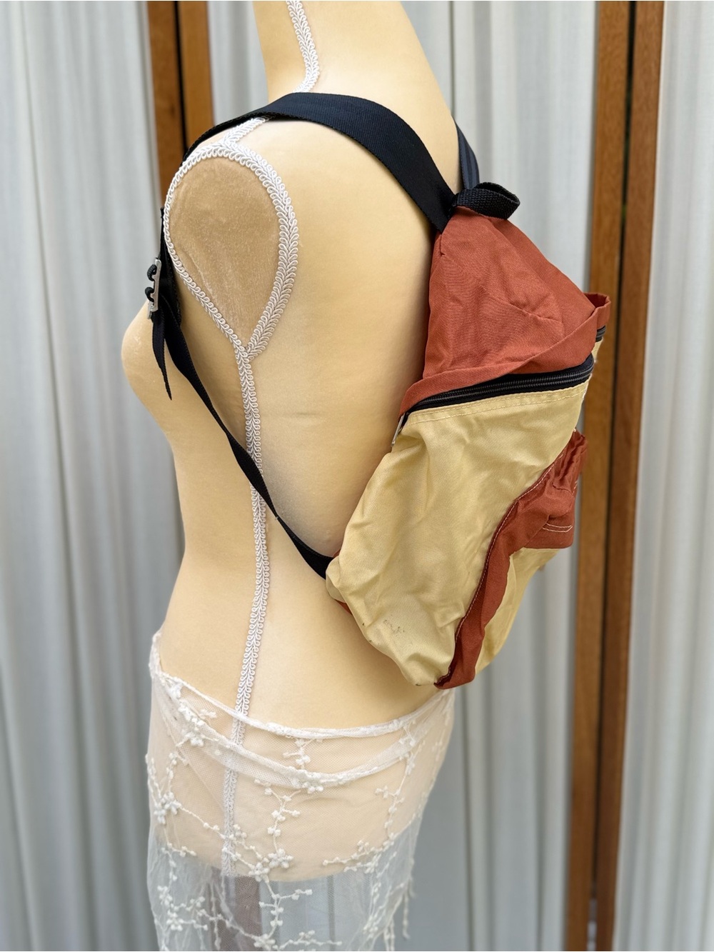 Two-Tone Rust & Tan Mini Backpack - Picture 5 of 12